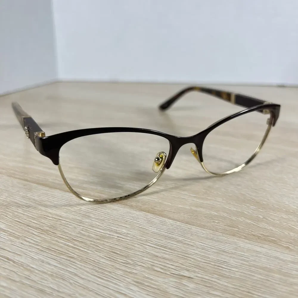 Versace Mod.1233-Q 1344 Eyeglasses Brown Metal Frames Only 53-17